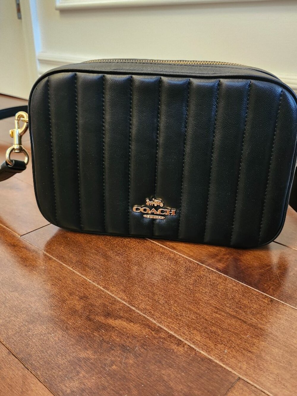 Coach Jes Crossbody bag in black quilted leather